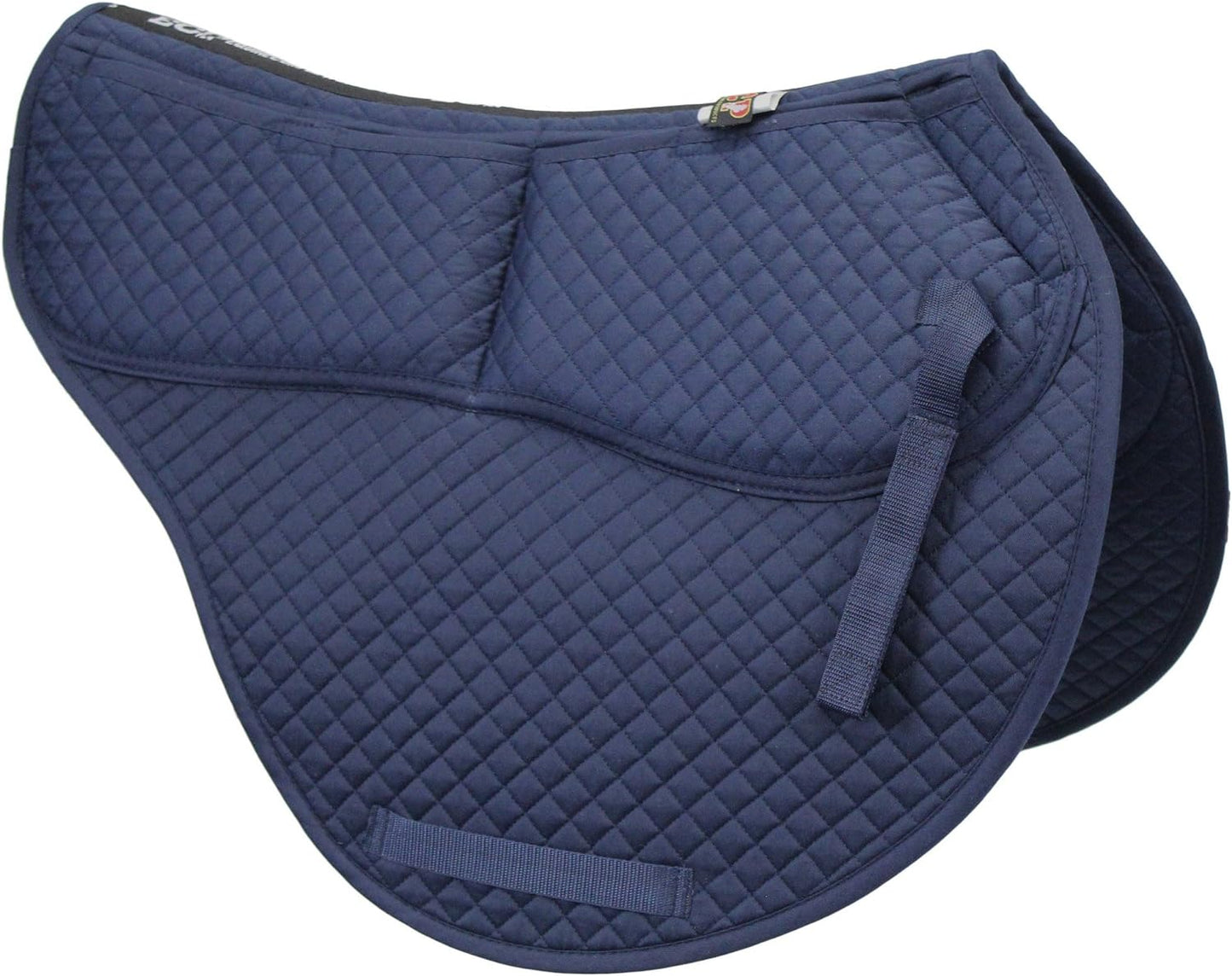 All-Purpose Contoured Correction Saddle Pad with Adjustable Memory Foam Inserts for Custom Support, Non-Slip, Shock Absorbing, 22” Spine, 19.5” Drop
