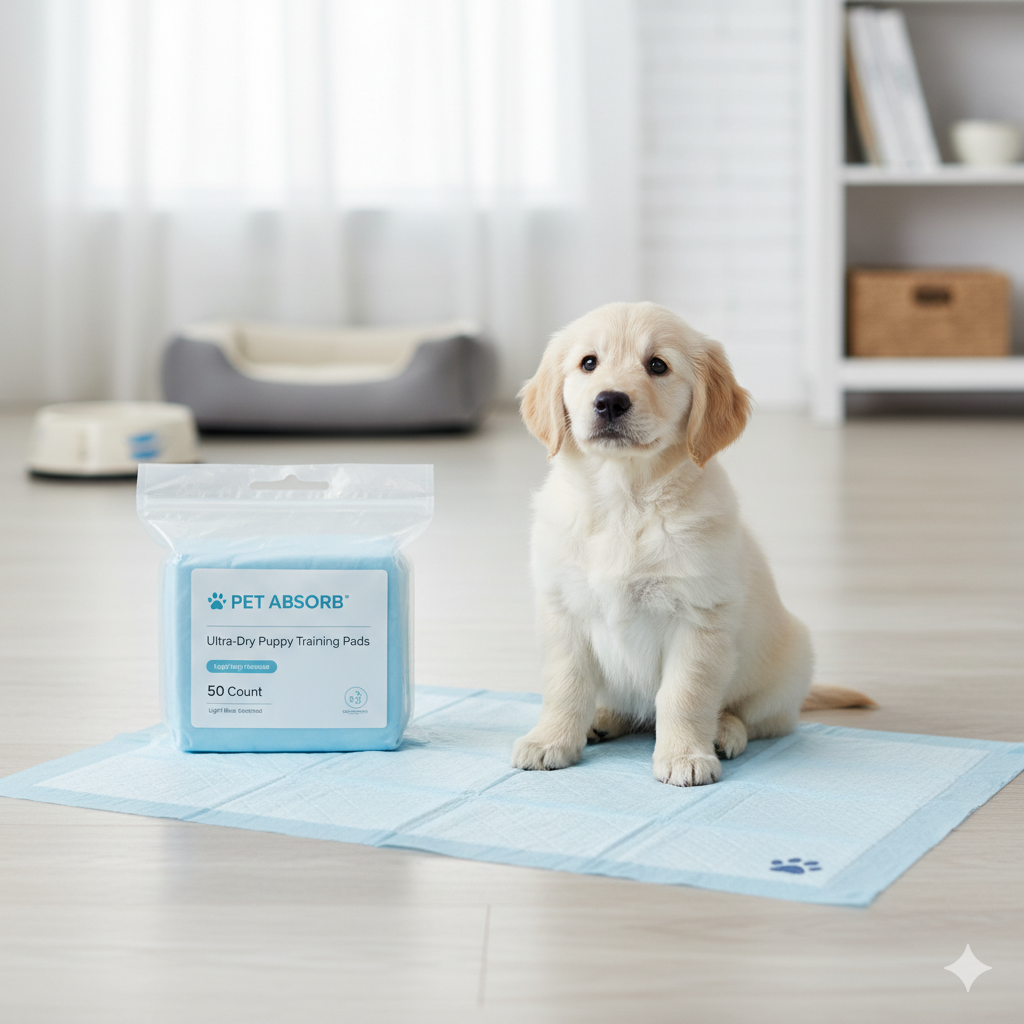 Super Absorbent Dog & Puppy Pee Pads – 5-Layer Leak-Proof, Quick-Dry Potty Training Pads (22x22”)