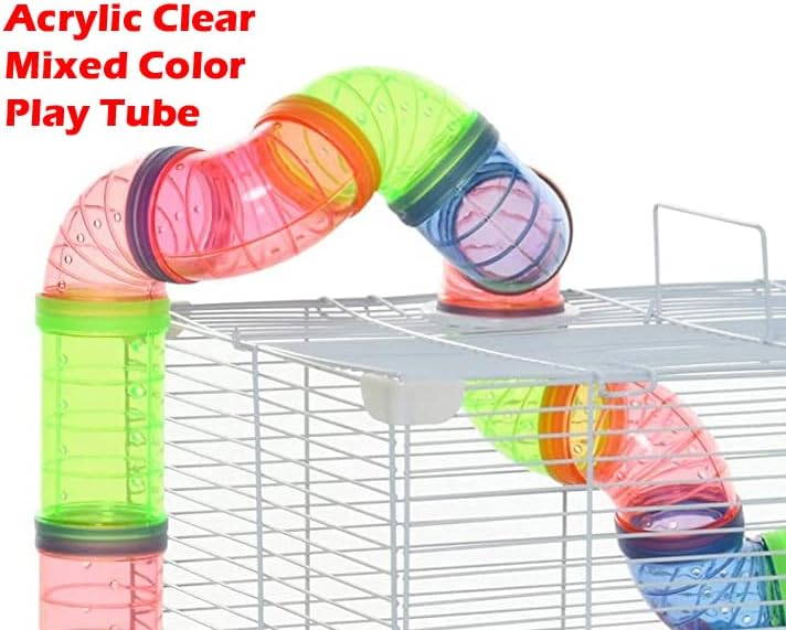 2 Levels Habitat Hamster Home Wire Cage + Full Set Accessories (Rodent Gerbil Mouse Mice Rat)
