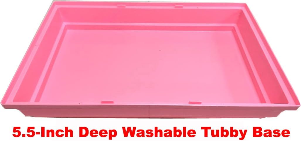 Large Expandable Hamster Cage with Tunnels, Ramp & Wheel – Customizable Hamster Habitat Playhouse for Gerbils, Mice & Small Pets