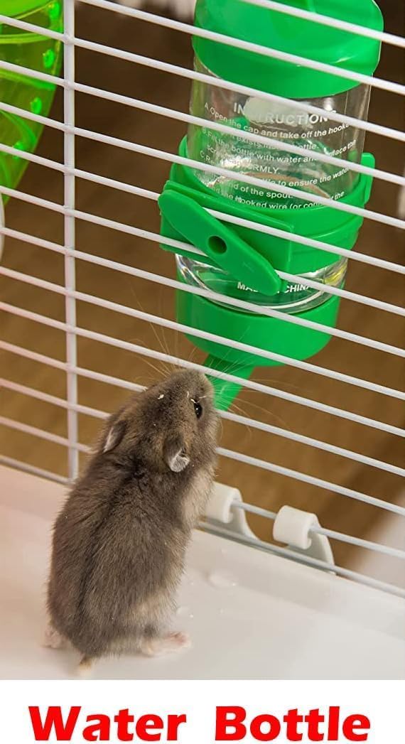 2 Levels Habitat Hamster Home Wire Cage + Full Set Accessories (Rodent Gerbil Mouse Mice Rat)