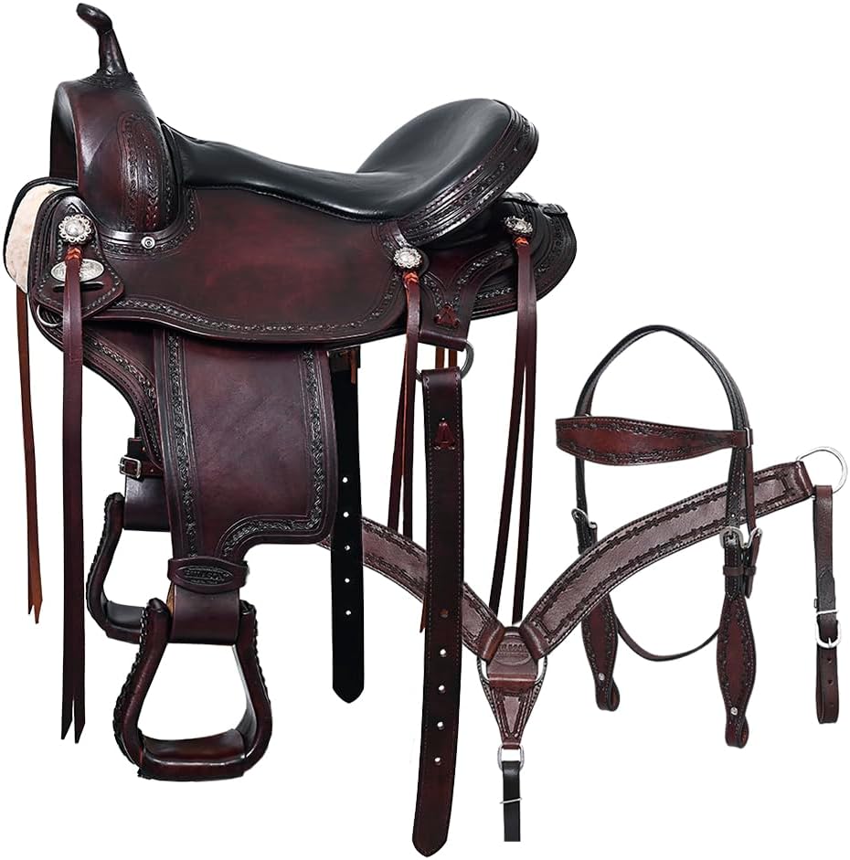 Gaited Western Flex Pleasure Treeless Leather Saddle for Horses – American Made