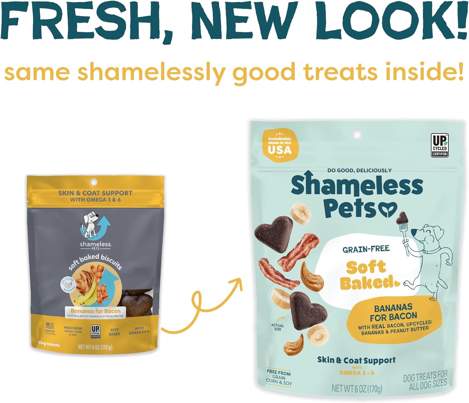 Soft-Baked Dog Treats - Natural & Healthy Dog Chews for Skin & Coat Support with Omega 3 & 6