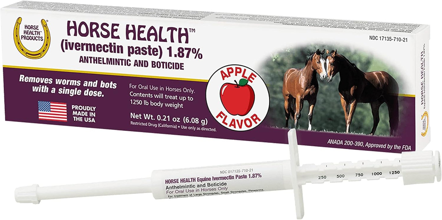 Equine Dewormer Paste – Ivermectin 1.87%, 0.21 oz for Horses up to 1,250 lbs