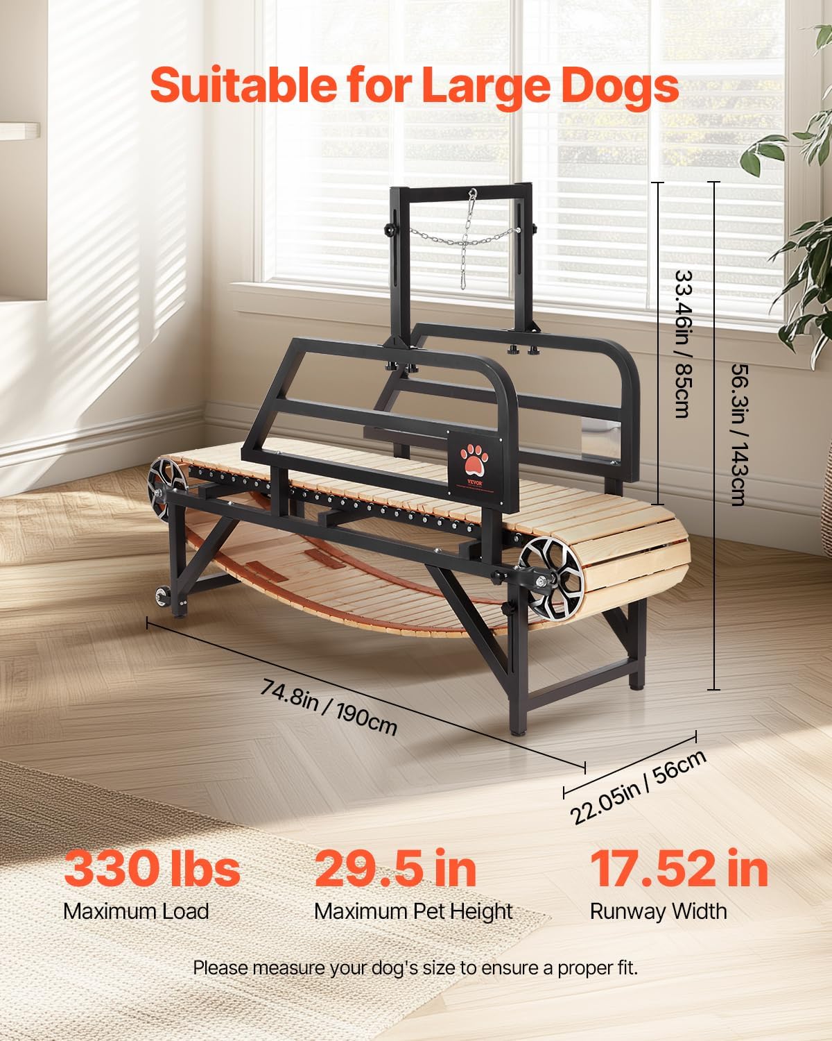 VEVOR Dog Treadmill – Adjustable Electric Pet Treadmill for Small to Large Dogs