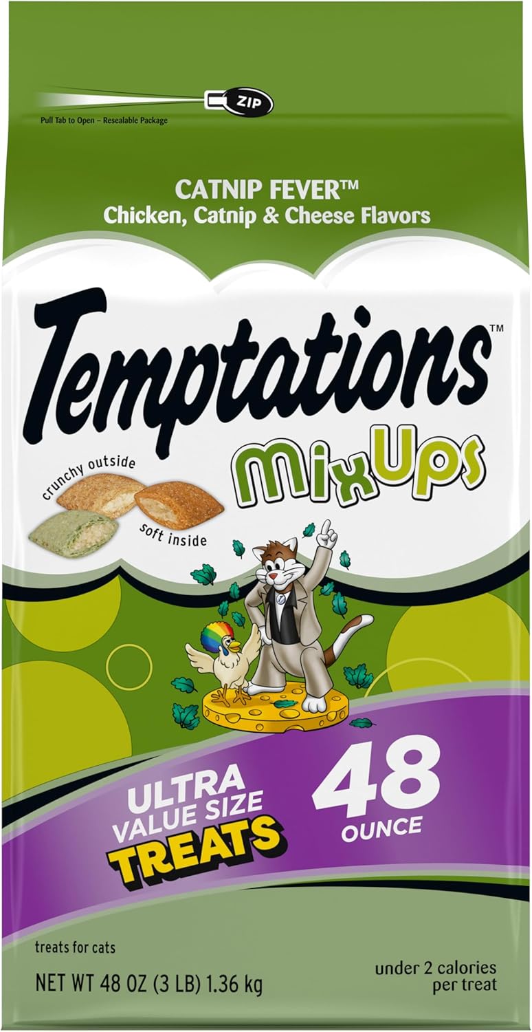Mixups Catnip Fever Flavor Crunchy and Soft Cat Treats