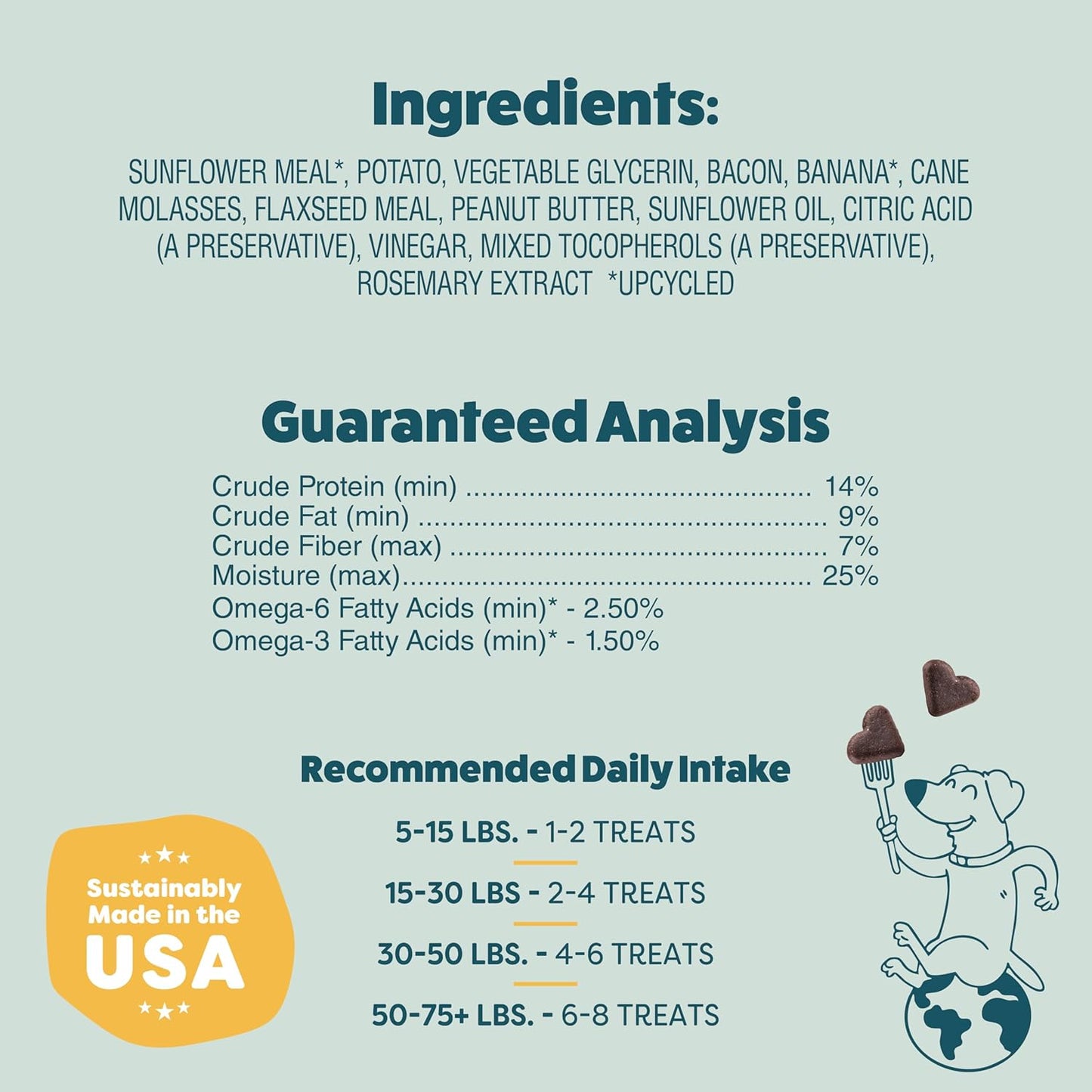 Soft-Baked Dog Treats - Natural & Healthy Dog Chews for Skin & Coat Support with Omega 3 & 6