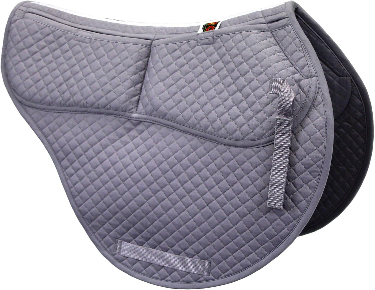 All-Purpose Contoured Correction Saddle Pad with Adjustable Memory Foam Inserts for Custom Support, Non-Slip, Shock Absorbing, 22” Spine, 19.5” Drop