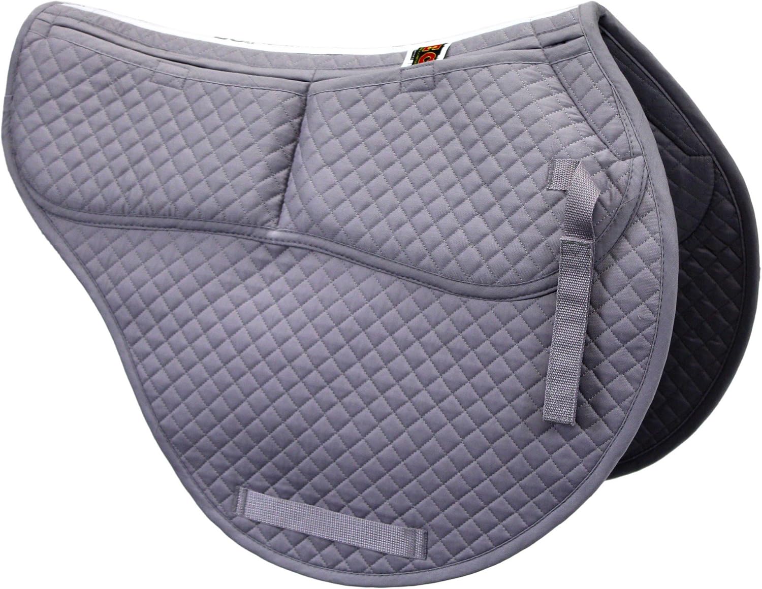 All-Purpose Contoured Correction Saddle Pad with Adjustable Memory Foam Inserts for Custom Support, Non-Slip, Shock Absorbing, 22” Spine, 19.5” Drop