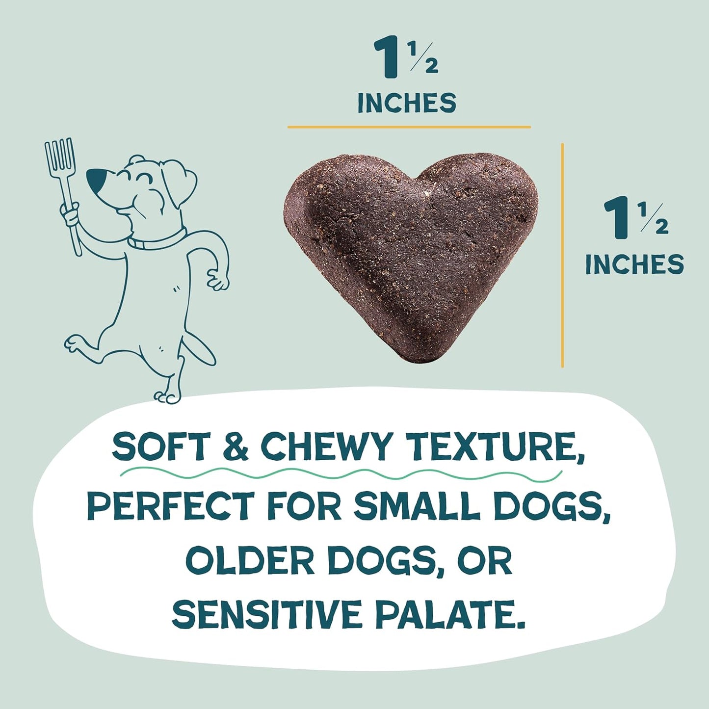 Soft-Baked Dog Treats - Natural & Healthy Dog Chews for Skin & Coat Support with Omega 3 & 6