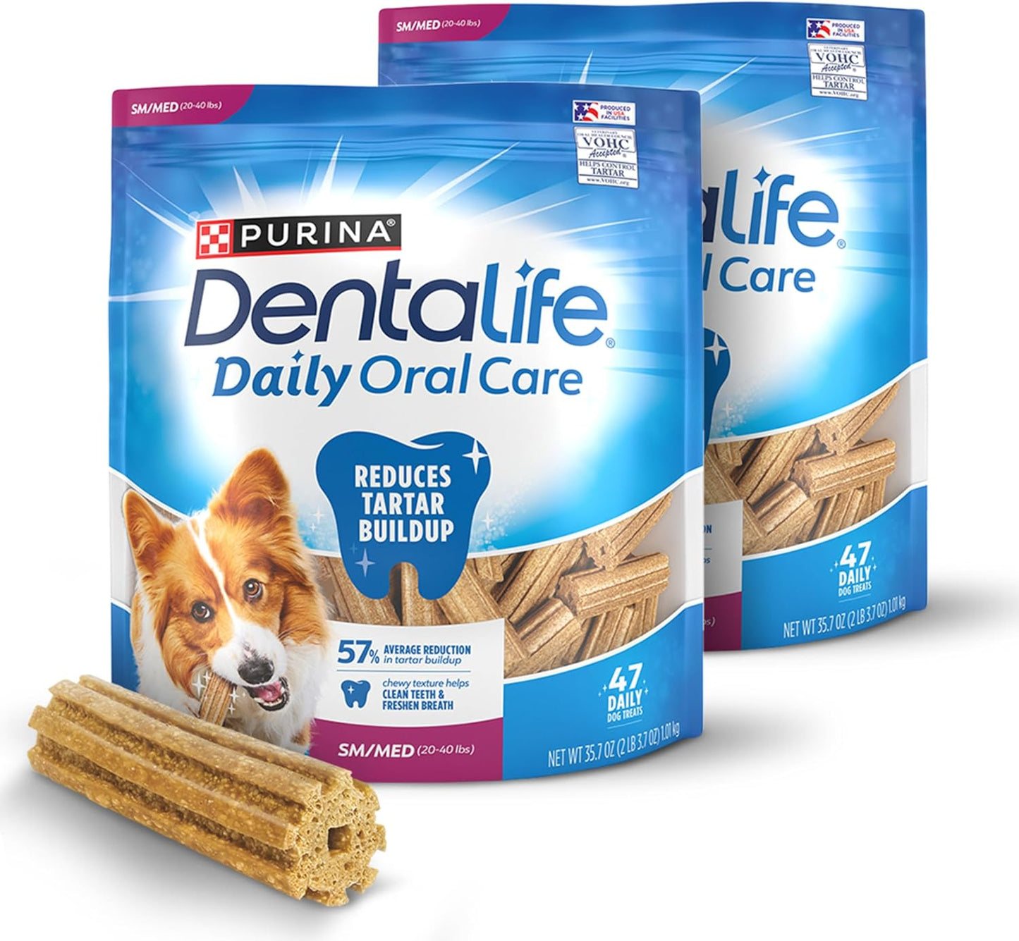 Oral Dental Care Dog Treats - Freshen Breath and Fight Tartar Daily