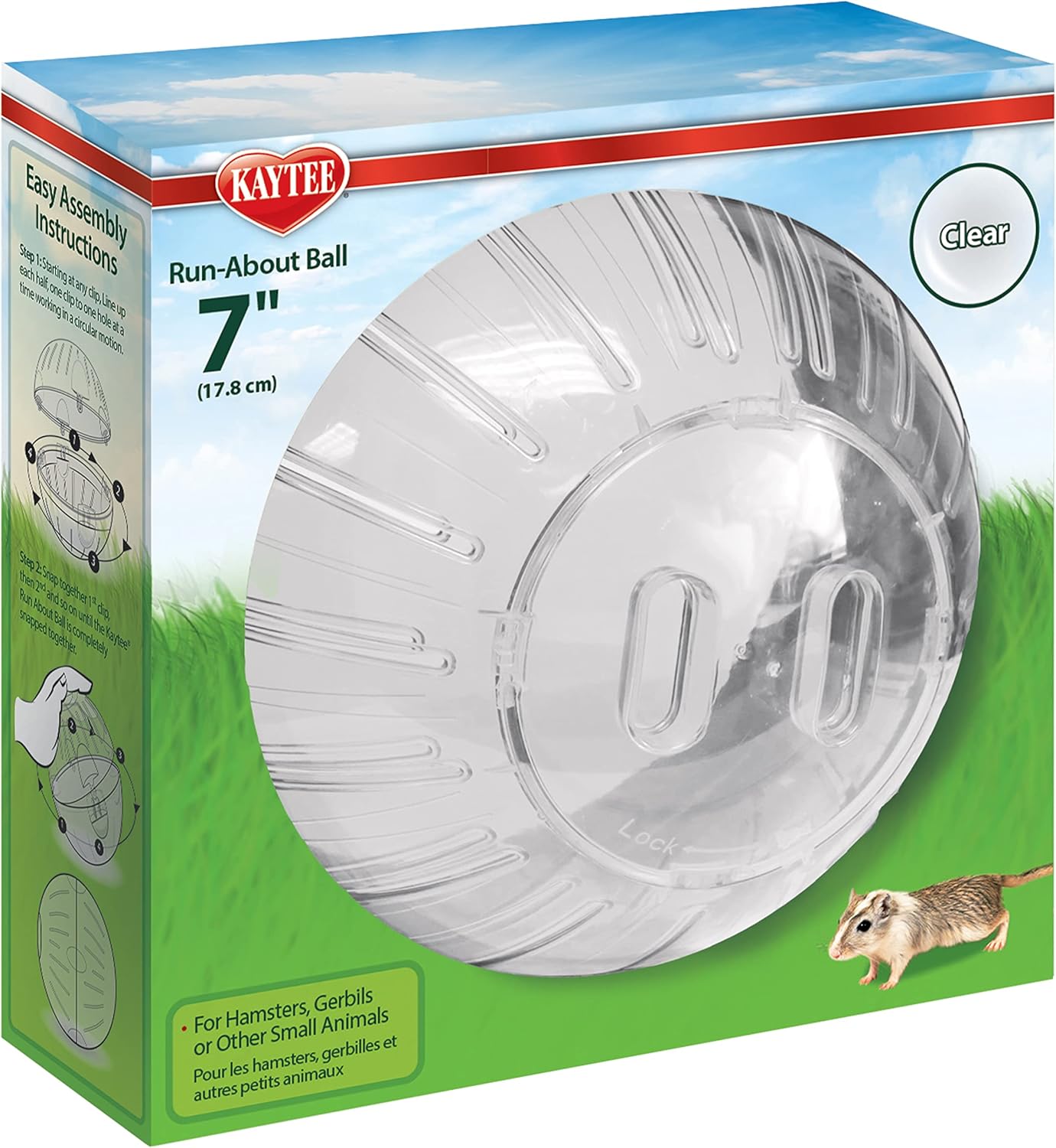 Clear Hamster Exercise Ball 7-Inch – Safe & Durable Running Ball for Hamsters, Gerbils & Small Pets