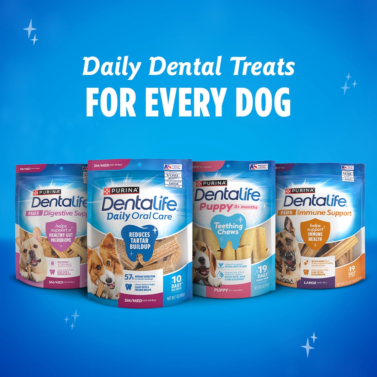 Oral Dental Care Dog Treats - Freshen Breath and Fight Tartar Daily