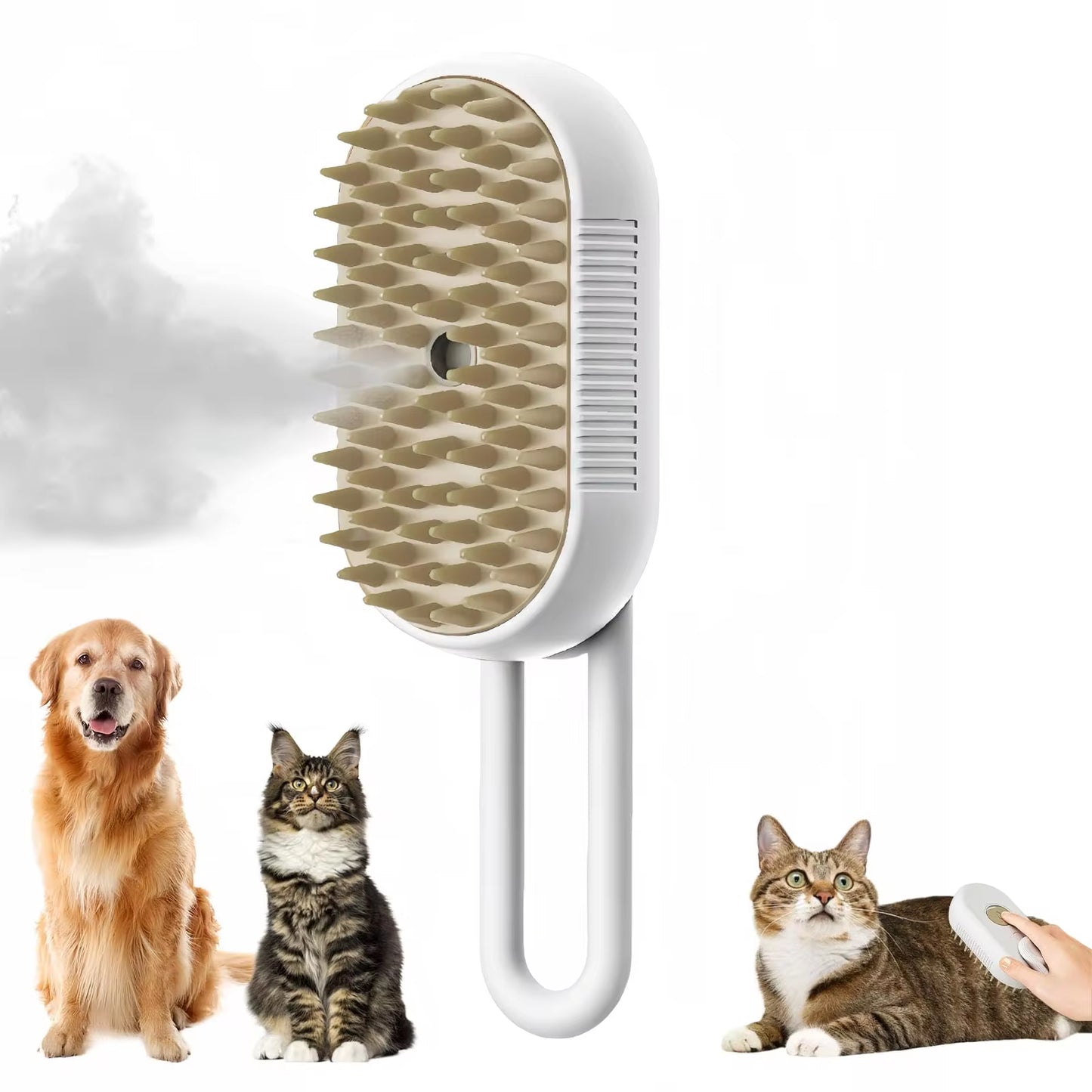 3-in-1 Electric Pet Grooming Brush – Hair Removal & Massage for Cats & Dogs