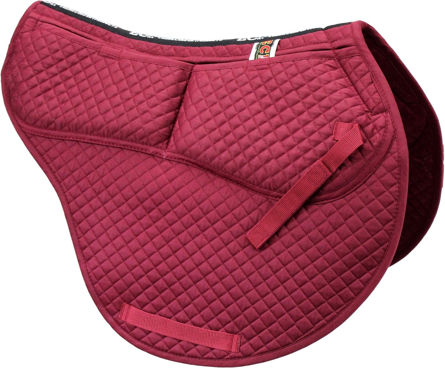 All-Purpose Contoured Correction Saddle Pad with Adjustable Memory Foam Inserts for Custom Support, Non-Slip, Shock Absorbing, 22” Spine, 19.5” Drop