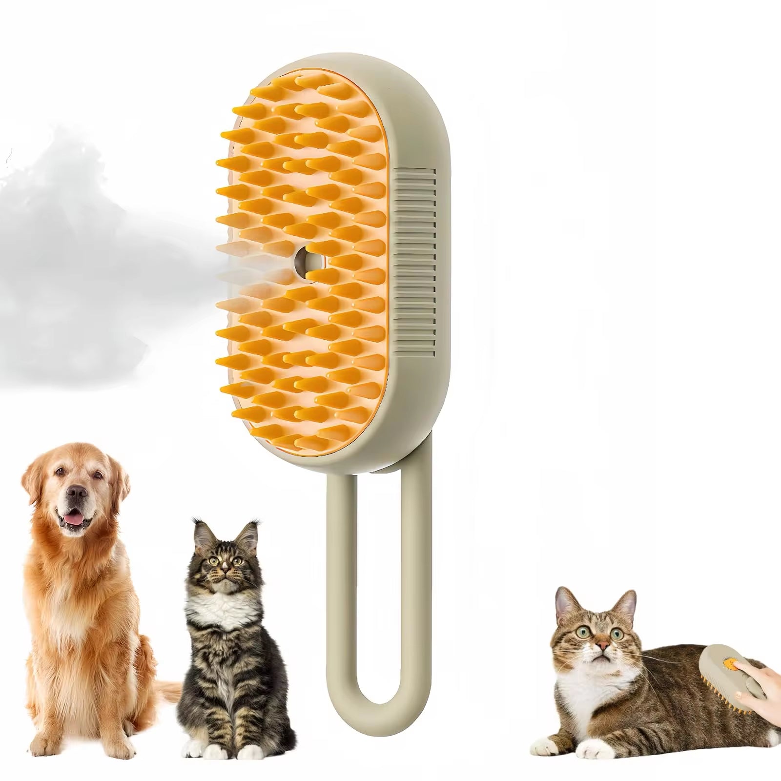 3-in-1 Electric Pet Grooming Brush – Hair Removal & Massage for Cats & Dogs