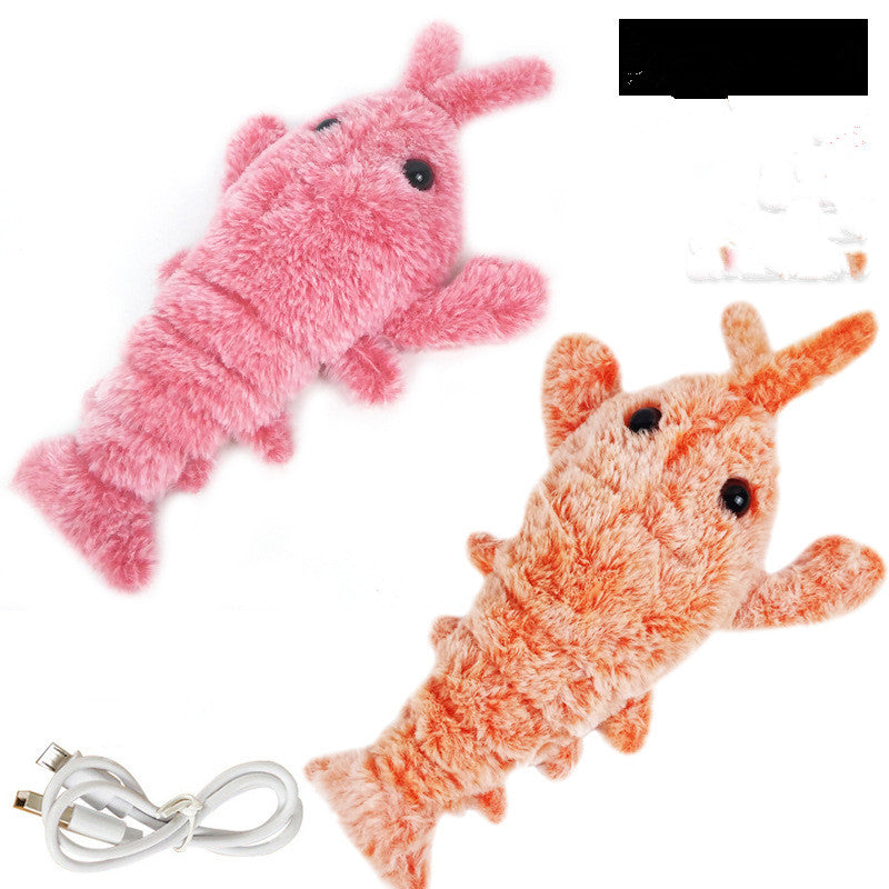 USB Rechargeable Flopping Lobster Toy – Interactive Jumping Plush for Active Indoor Pets