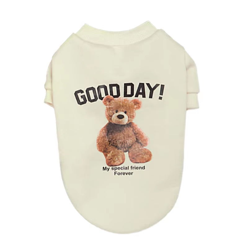 Cute Bear Pattern Dog & Cat Vest – Small to Medium Dogs