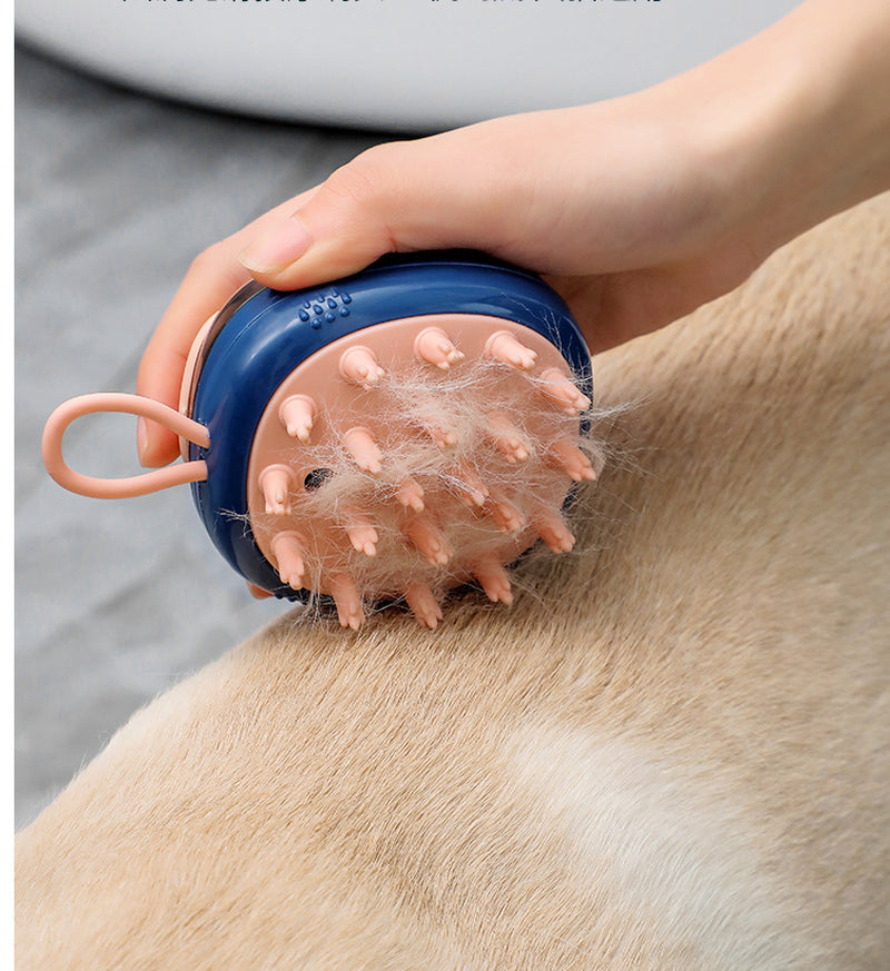  2-in-1 Pet Grooming Brush & Shampoo Dispenser – Bathing & Massage Tool