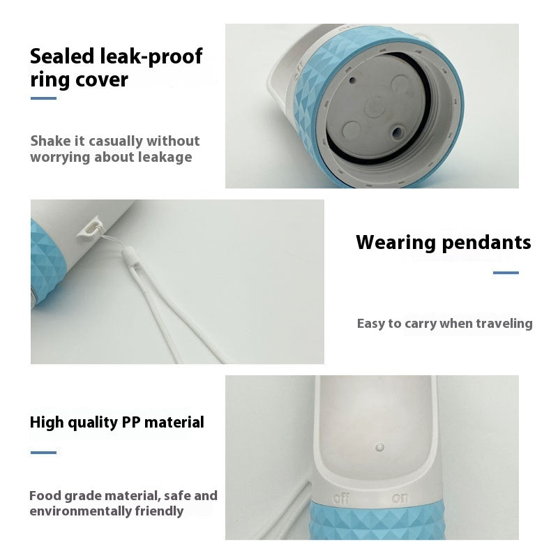 Portable Pet Water Bottle with Travel Bowl – Outdoor Pet Drinking Dispenser