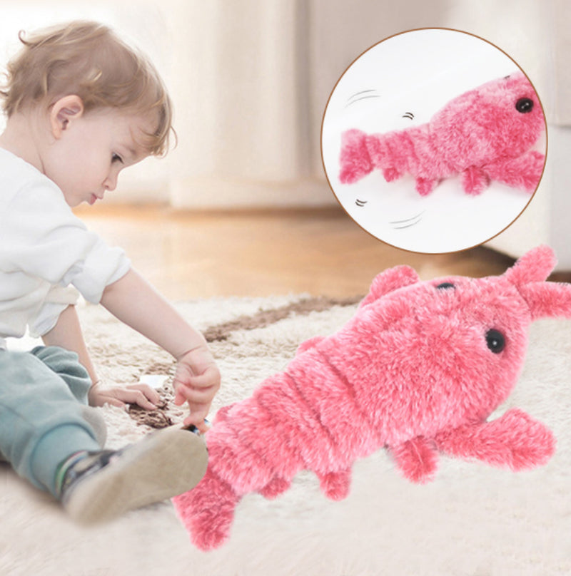 USB Rechargeable Flopping Lobster Toy – Interactive Jumping Plush for Active Indoor Pets