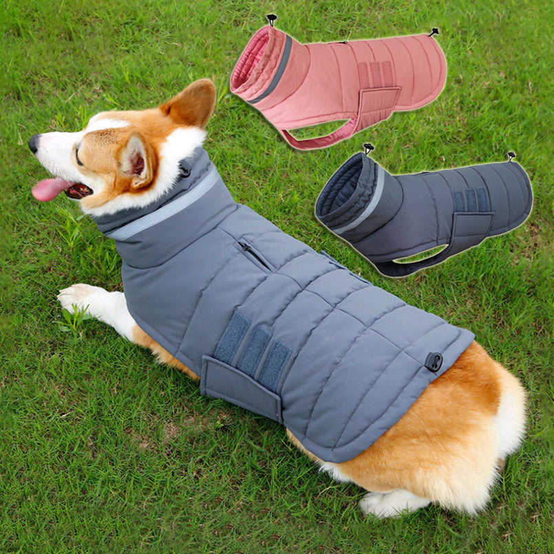 New Winter Dog Coat Waterproof Pet Clothes for Medum Large Dogs Warm Thicken Dog Vest Custome Labrador Jacket