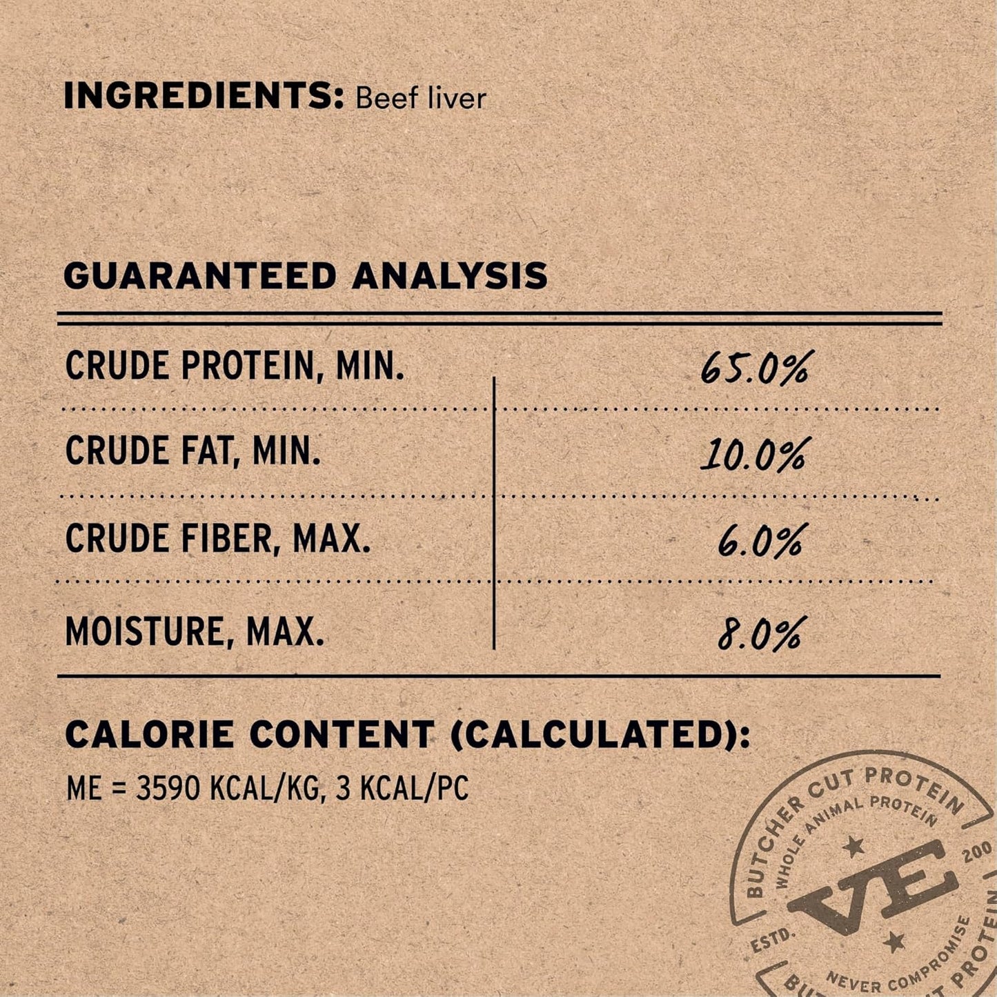 Single Ingredient Beef Liver Dog Treats, 2.1 Oz | Freeze-Dried Raw | Premium Quality High Protein Training Treats | Grain Free, Gluten Free, Filler Free