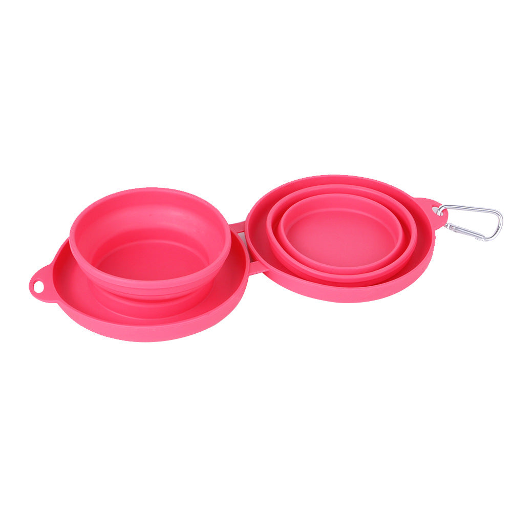 Foldable Double Pet Feeding Bowl – Travel & Portable Dog & Cat Bowls