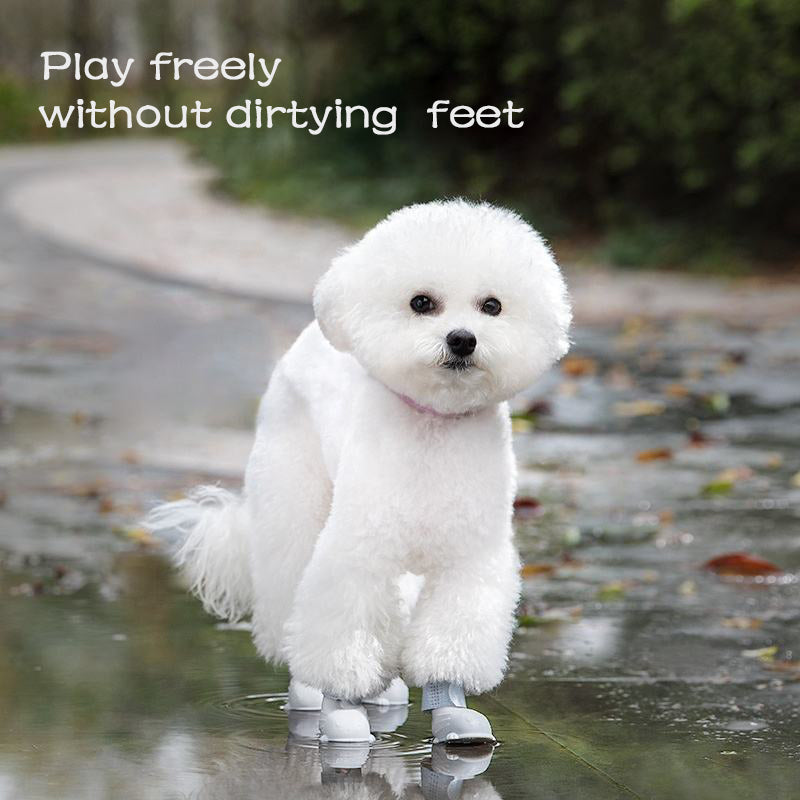 Waterproof Pet Rain Boots – Non-Slip Silicone Shoes for Dogs & Cats