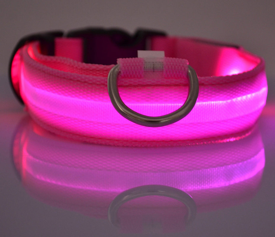 LED Safety Glow Collar – USB Rechargeable Night Light Pet Collar