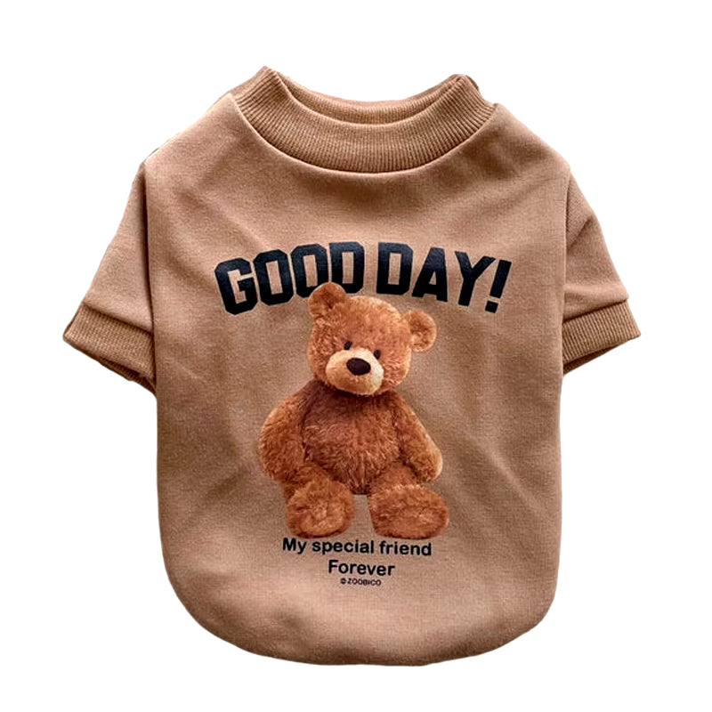 Cute Bear Pattern Dog & Cat Vest – Small to Medium Dogs