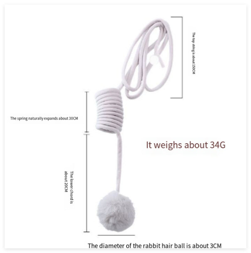 Interactive Cat Toy – Self-Hi Sucker Spring Rabbit Hairball Play Gadget