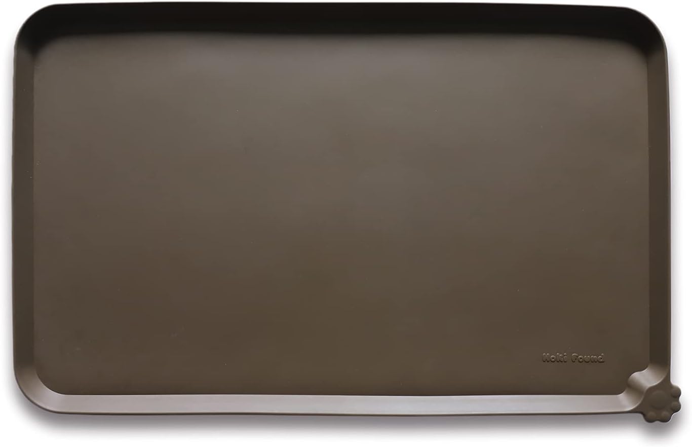 Silicone Pet Feeding Mat for Dogs & Cats – Waterproof Non-Slip Food & Water Tray, High-Edge Spill-Proof Design