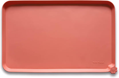 Silicone Pet Feeding Mat for Dogs & Cats – Waterproof Non-Slip Food & Water Tray, High-Edge Spill-Proof Design