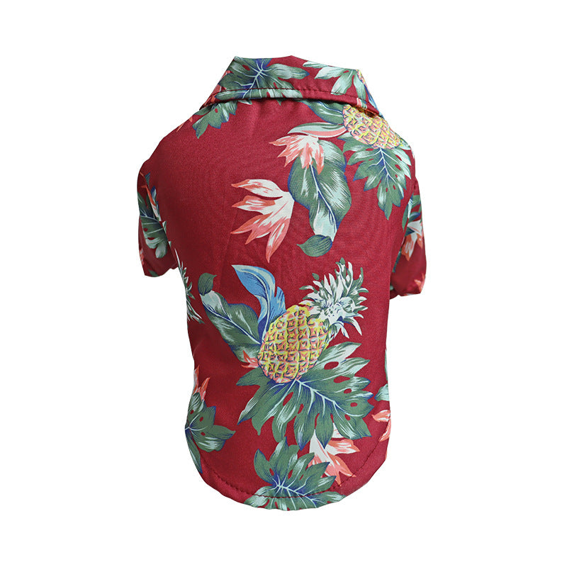 Summer Pet Shirt – Lightweight Breathable Hawaiian Print Outfit for Dogs & Cats