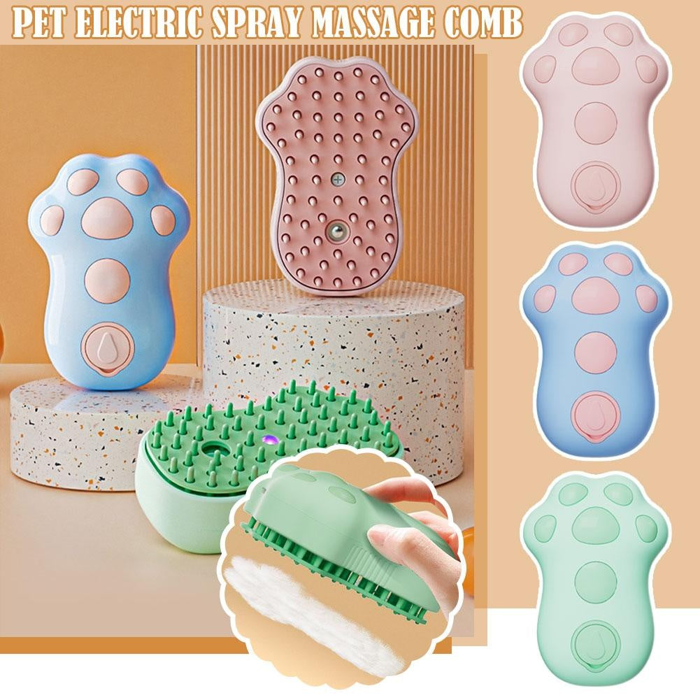 Electric Pet Spray Comb – Anti-Tangle Grooming Brush with Mist for pets