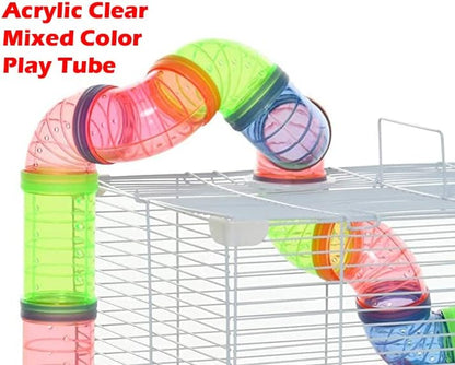 2 Levels Habitat Hamster Home Wire Cage + Full Set Accessories (Rodent Gerbil Mouse Mice Rat)