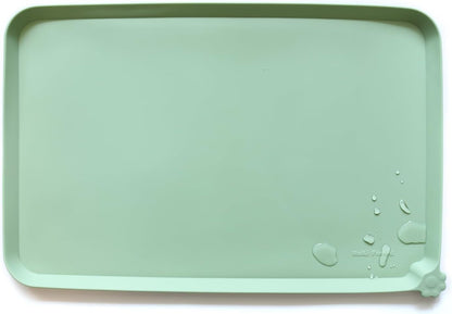 Silicone Pet Feeding Mat for Dogs & Cats – Waterproof Non-Slip Food & Water Tray, High-Edge Spill-Proof Design