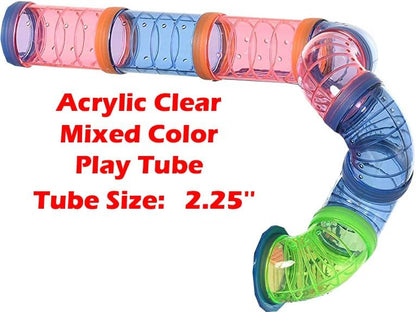 Large Expandable Hamster Cage with Tunnels, Ramp & Wheel – Customizable Hamster Habitat Playhouse for Gerbils, Mice & Small Pets