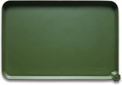 Silicone Pet Feeding Mat for Dogs & Cats – Waterproof Non-Slip Food & Water Tray, High-Edge Spill-Proof Design