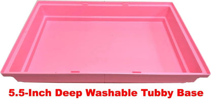 Large Expandable Hamster Cage with Tunnels, Ramp & Wheel – Customizable Hamster Habitat Playhouse for Gerbils, Mice & Small Pets