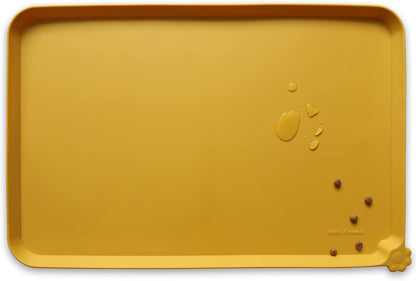 Silicone Pet Feeding Mat for Dogs & Cats – Waterproof Non-Slip Food & Water Tray, High-Edge Spill-Proof Design