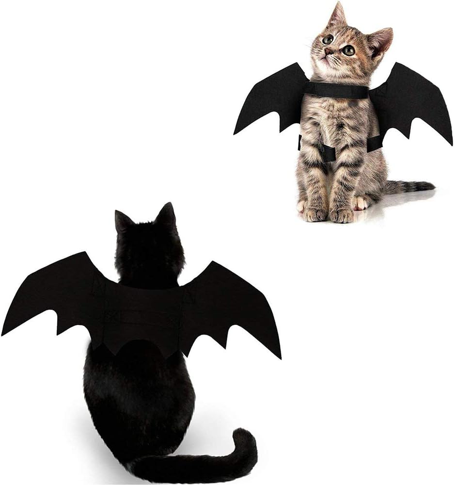 Halloween Pet Costume – Cute Kitten & Small Dog Outfit with Accessories