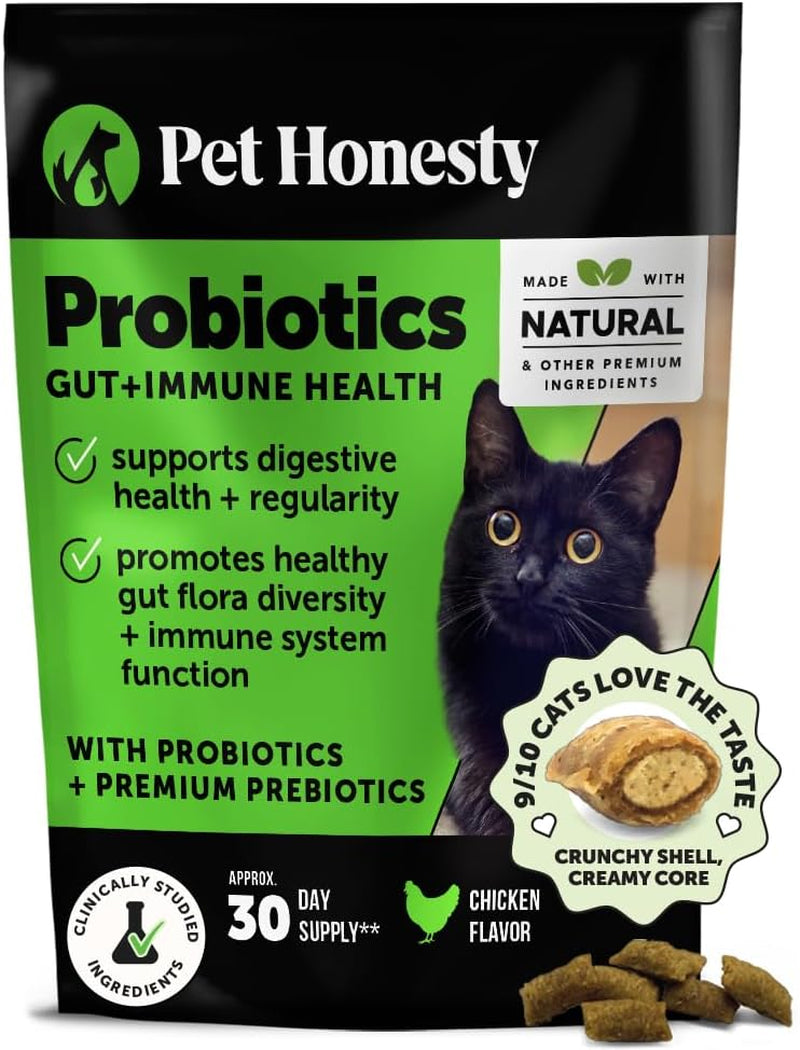 Cat Probiotics & Digestive Health Chews – Gut, Immune & Constipation Support Treats