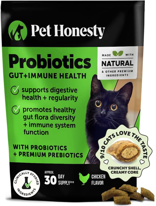 Cat Probiotics & Digestive Health Chews – Gut, Immune & Constipation Support Treats