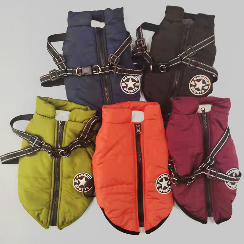 Warm Autumn & Winter Pet Jacket – Stylish & Comfortable Clothes for Small to Large Dogs