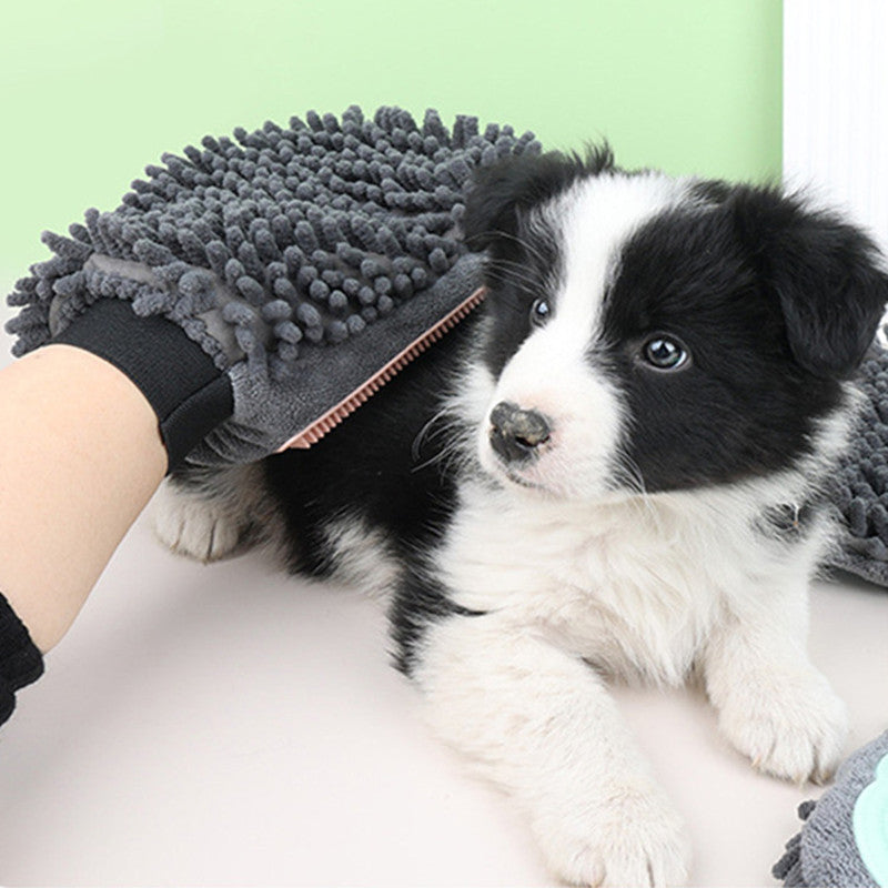 2-in-1 Pet Grooming & Bathing Glove – Brushing, Massaging & Cleaning for Dogs & Cats