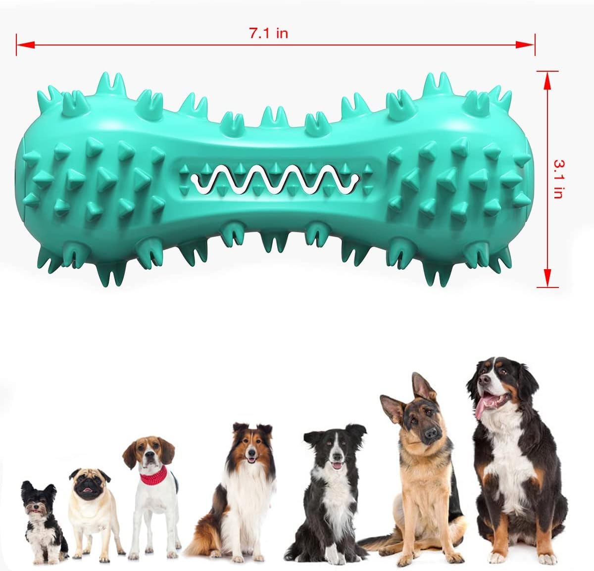 Squeaky Puppy Teething Chew Toys / Dog Toys for Aggressive Chewers - Durable Toothbrush Toys