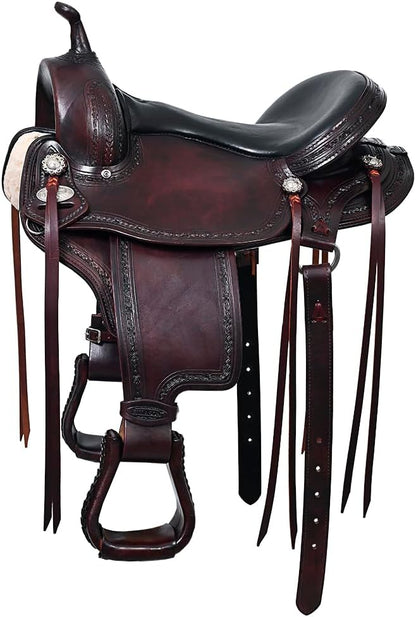 Gaited Western Flex Pleasure Treeless Leather Saddle for Horses – American Made