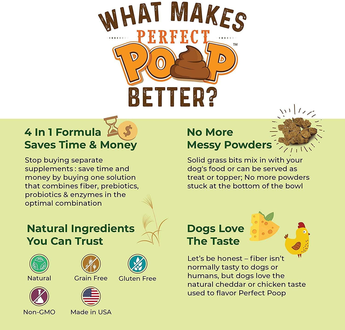 Dog Digestive Health Supplement – Fiber, Prebiotics, Probiotics & Enzymes for Healthy Digestion, Firm Stools & Overall Wellness